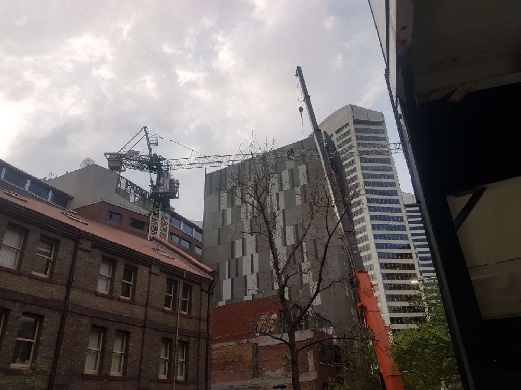 Erection of Tower Crane on the Kaz Tower Project located in Sydney